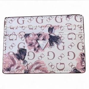 Guess Floral Cardholder Wallet Pink White Coquette Cottagecore Feminine Spring